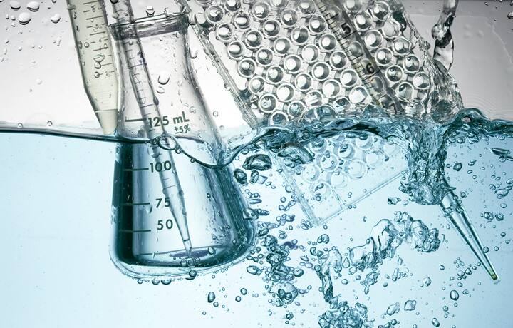 Chemical Test Tube . Medical experiment with Laboratory glass