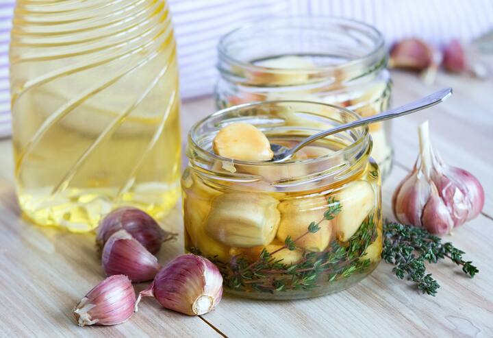 Garlic in a jar