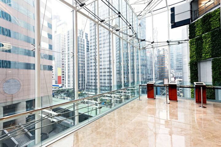 empty hall in the modern office building. 